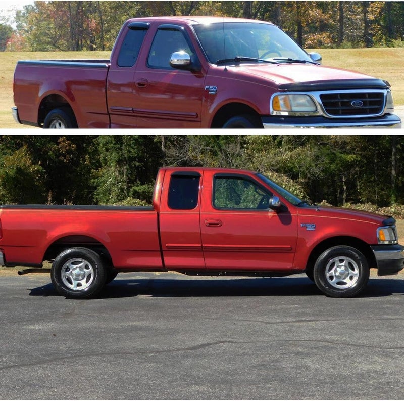 TONOYTIM Window Visors Rain Guards Side Wind Deflectors for Ford 1997-2003 F150 1997-1999 F250 Light Duty Super/Extended Cab, Vent Guard Shade Sun 94808 4-Pieces Set - Image 2